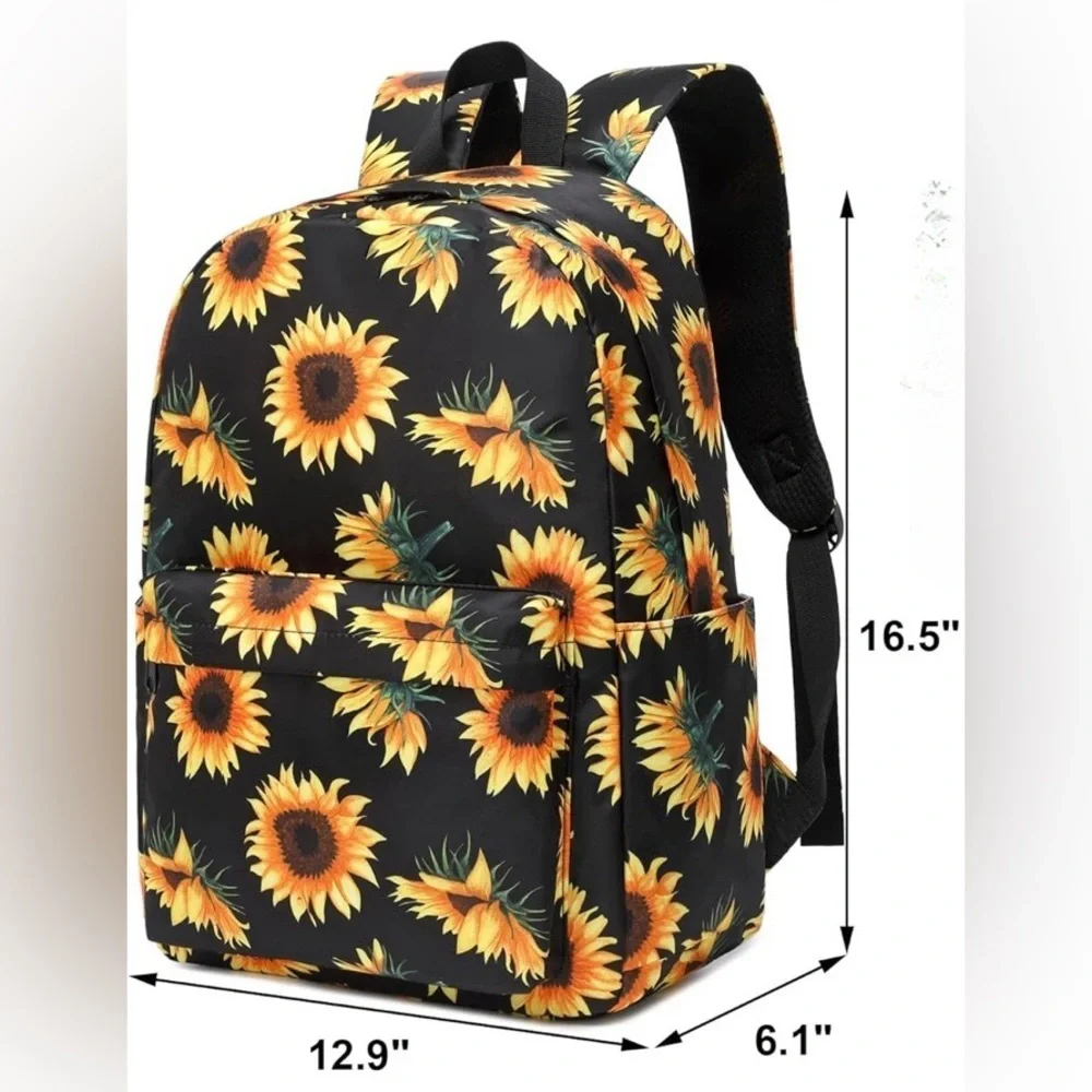 Sunflower Print Backpack